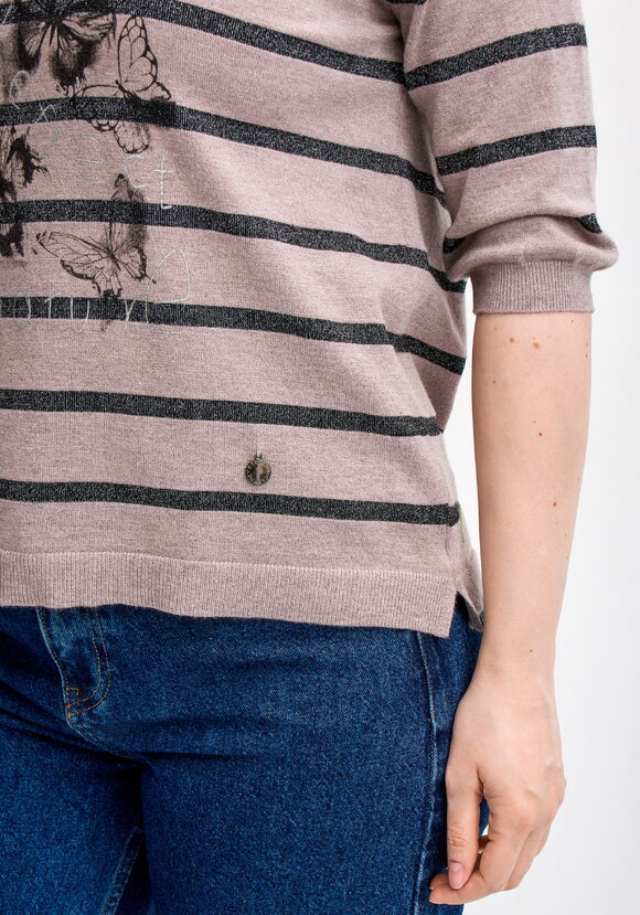 Блуза в полоску с принтом шир.  580, рис. 36