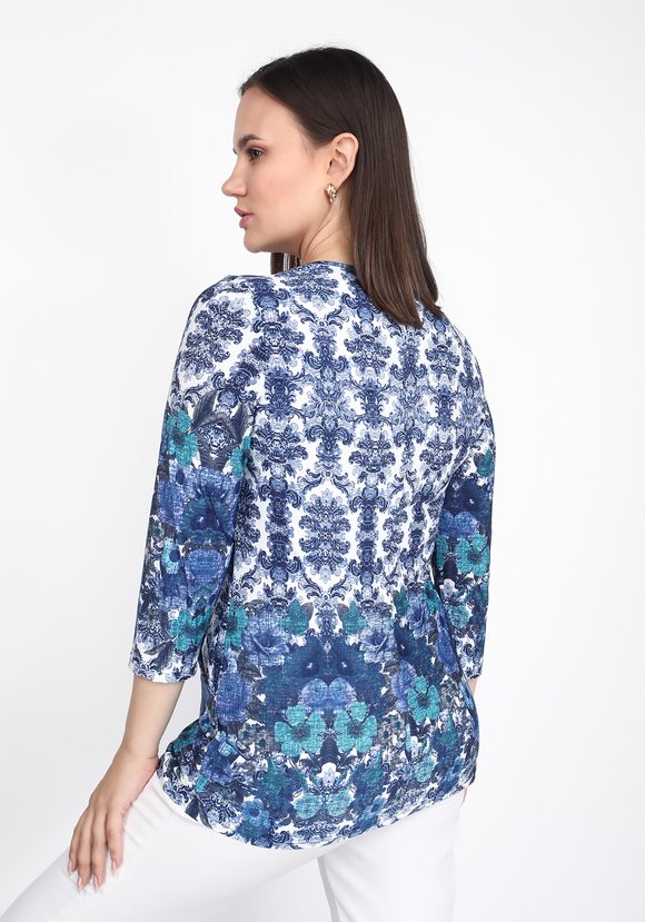 Туника базовая принтованная с карманами шир.  580, рис. 10