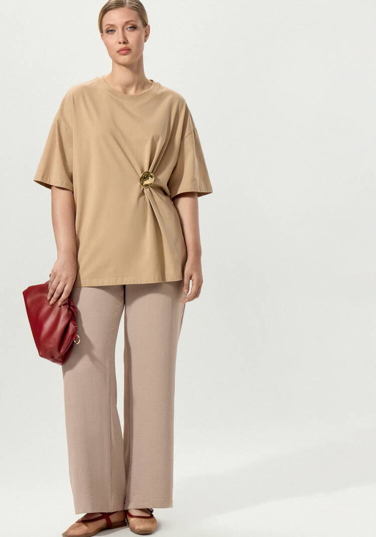 Брюки свободные на резинке по поясу шир.  750, рис. 6