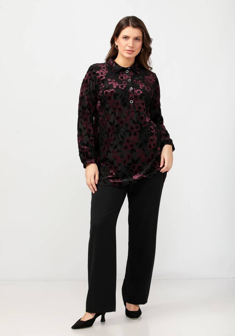 Туника с планкой на пуговицах шир.  750, рис. 6