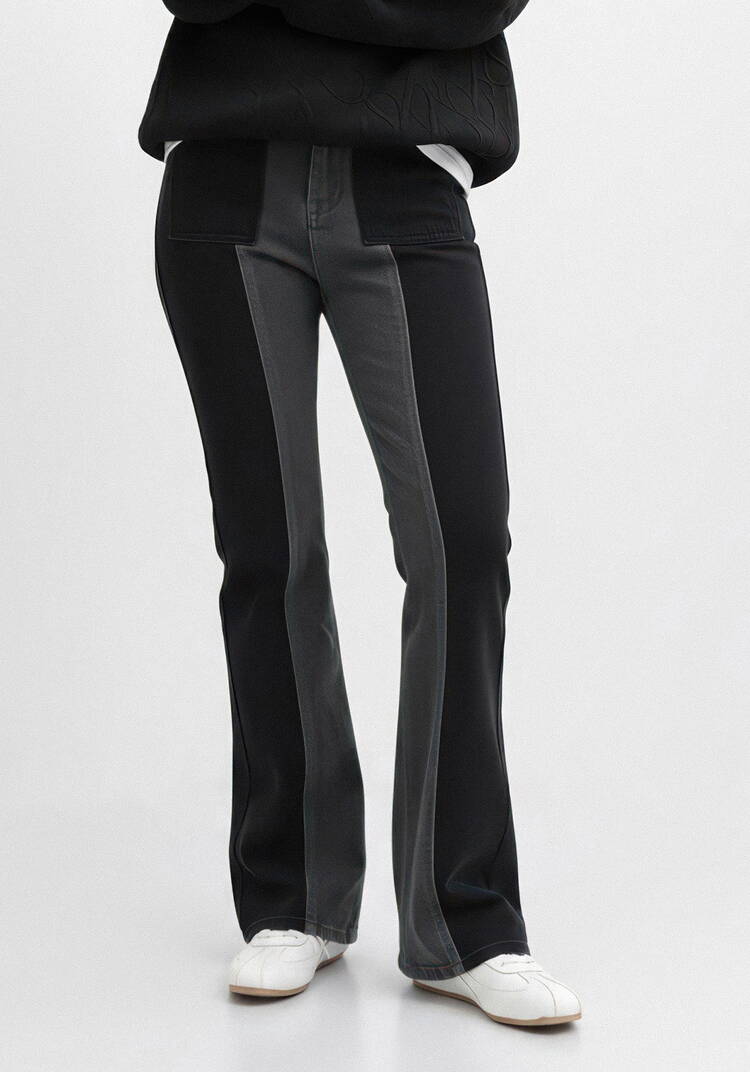 Джинсы комбинированные двухцветные шир.  750, рис. 12