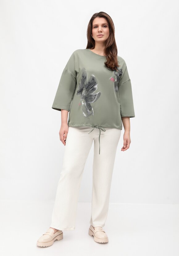 Блуза с принтом на кулиске шир.  580, рис. 26