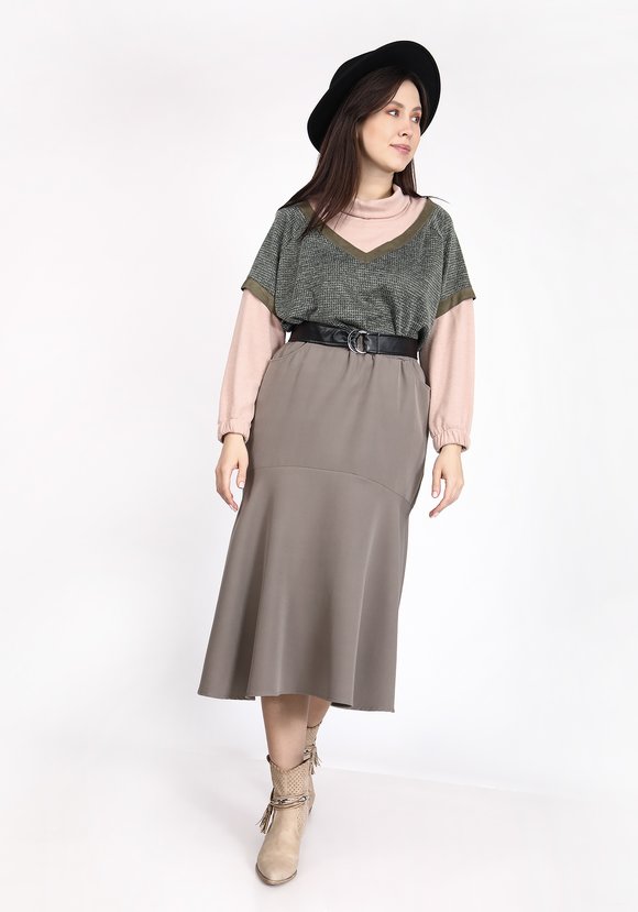 Юбка миди расклешенная к низу шир.  580, рис. 3