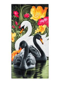 Полотенце пляжное Яркие птицы