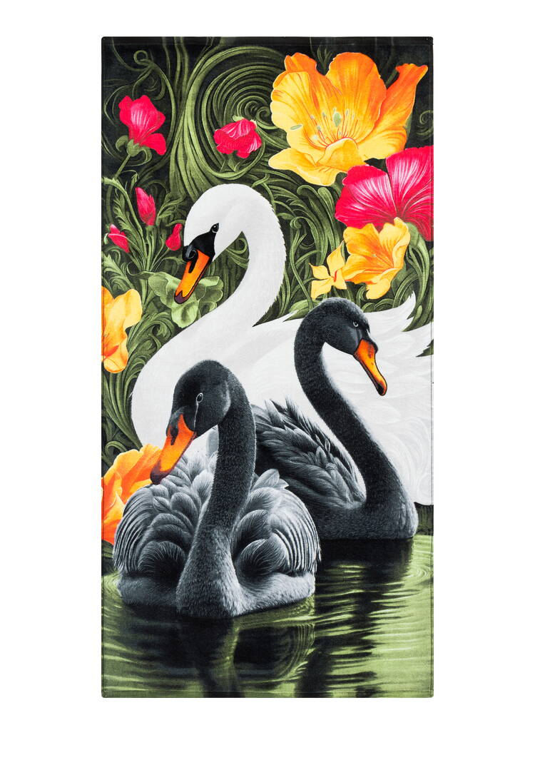 Полотенце пляжное Яркие птицы шир.  750, рис. 1