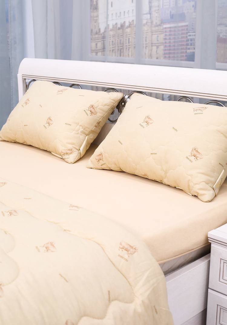 Подушка с овечьей шерстью Золотое руно шир.  750, рис. 5