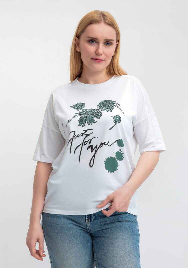 Футболка с принтом и рукавом 3/4 шир.  750, рис. 27