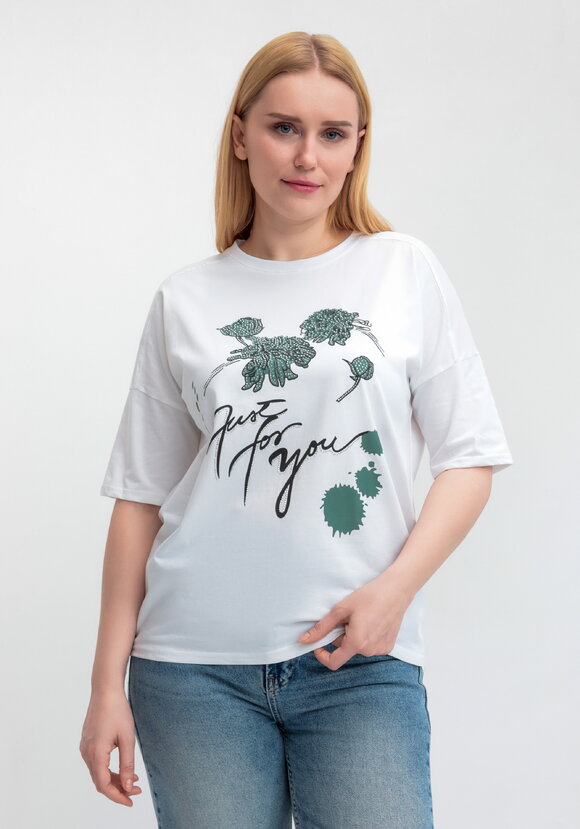 Футболка с принтом и рукавом 3/4 шир.  580, рис. 27