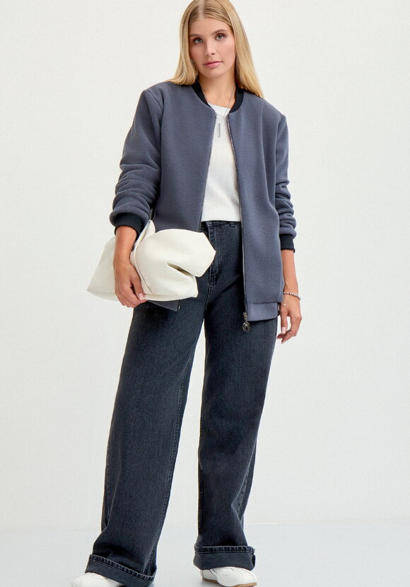 Бомбер на молнии с рибаной шир.  580, рис. 23