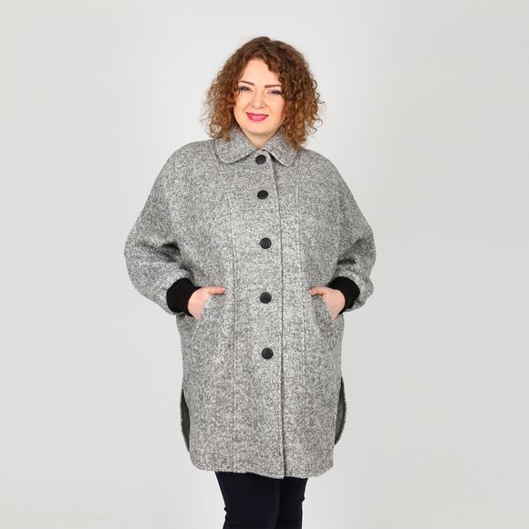 Пальто-пончо на пуговицах шир.  580, рис. 2