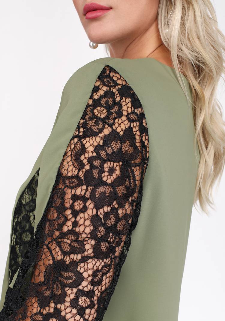 Блуза с отделкой из кружева и рукавом 3/4 шир.  750, рис. 7