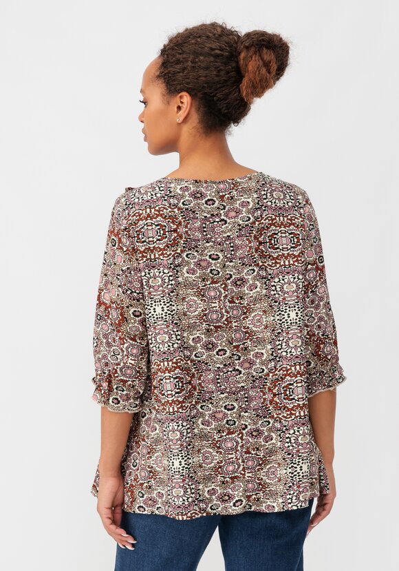 Блуза из штапеля свободного кроя шир.  580, рис. 9