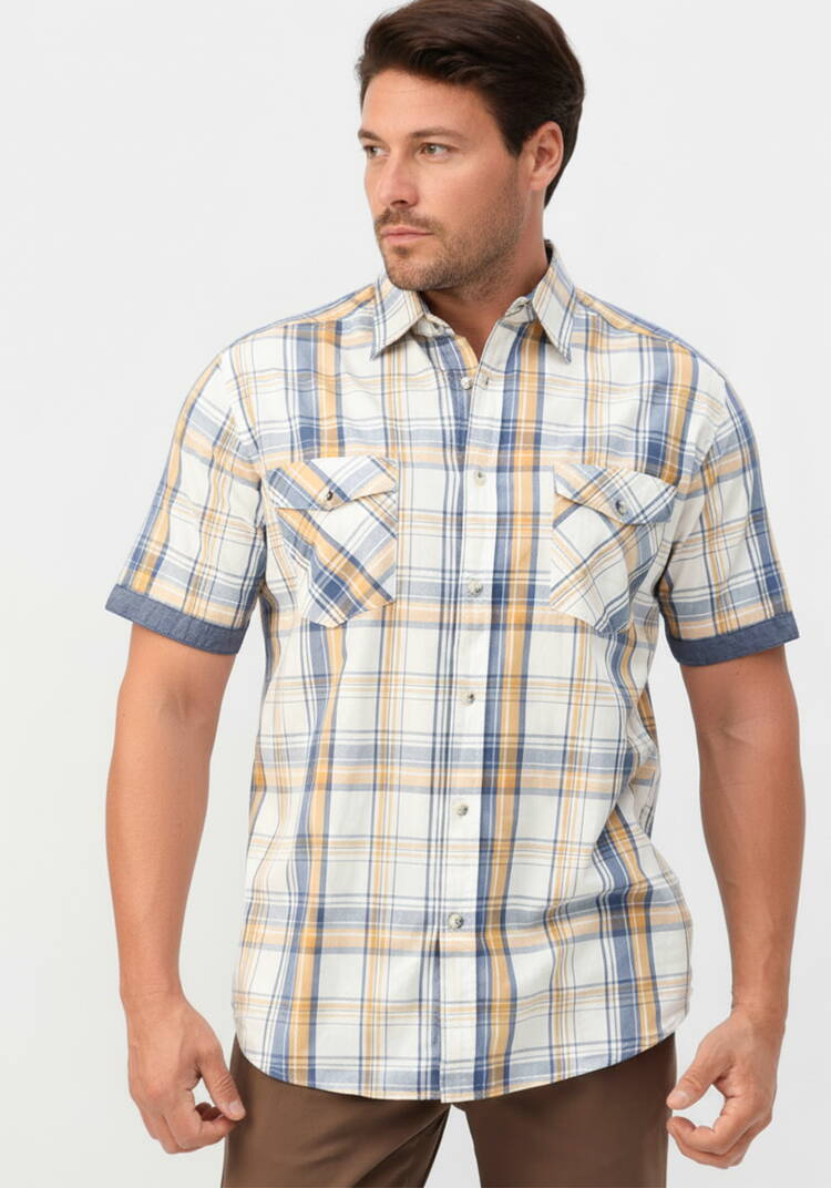 Рубашка в клeтку Дэвид шир.  750, рис. 6