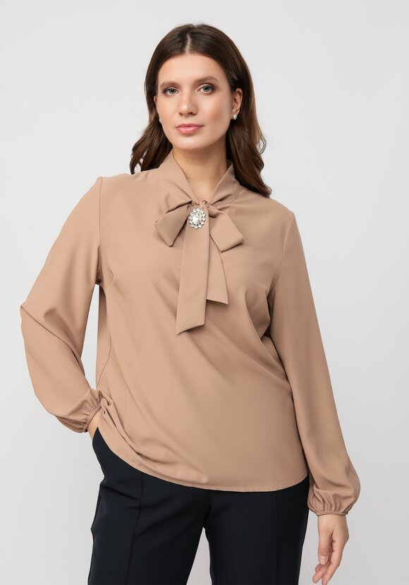 Блуза с брошкой шир.  580, рис. 25