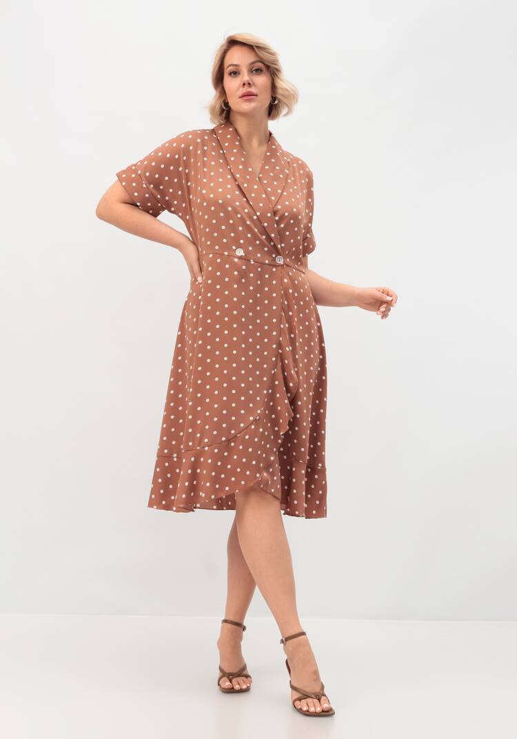 Платье в горох с юбкой-трапецией шир.  750, рис. 9