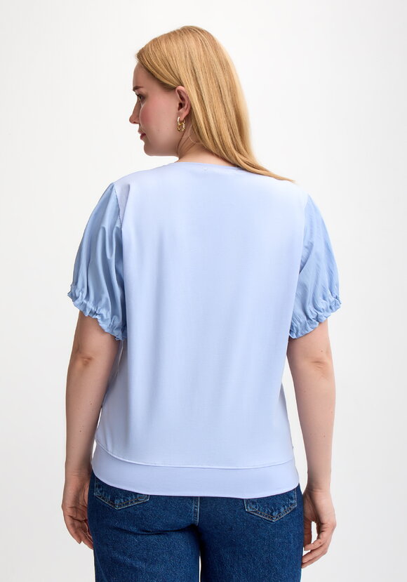 Блуза с ярким принтом и коротким рукавом шир.  580, рис. 3