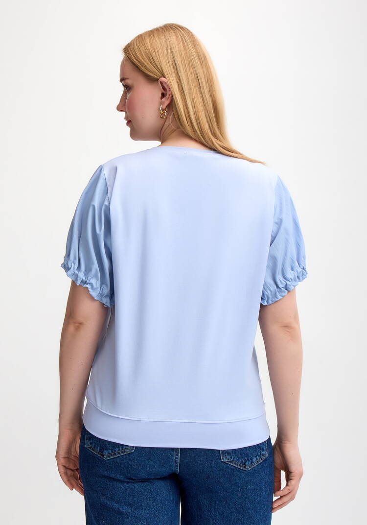 Блуза с ярким принтом и коротким рукавом шир.  750, рис. 3