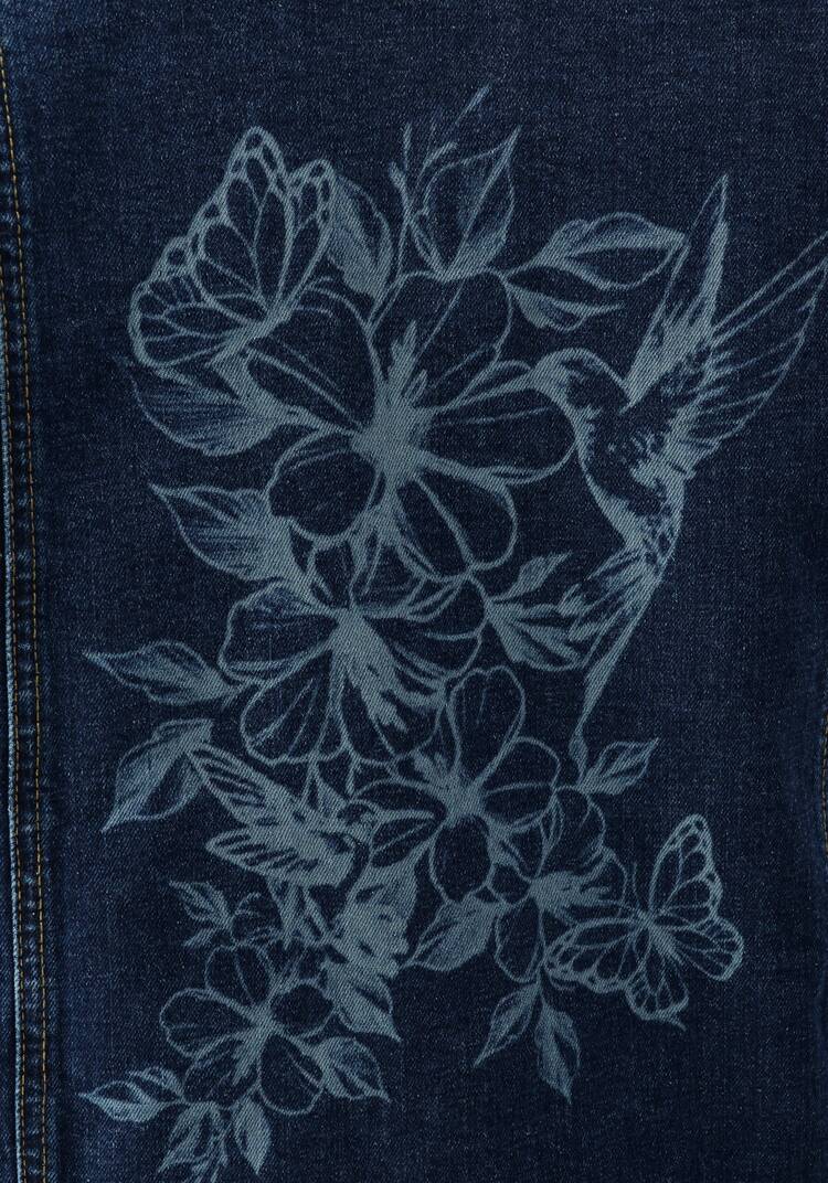 Джинсовая куртка с принтом на спине шир.  750, рис. 20