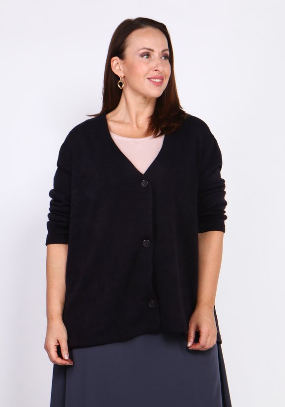 Кардиган на пуговицах с длинным рукавом шир.  580, рис. 2