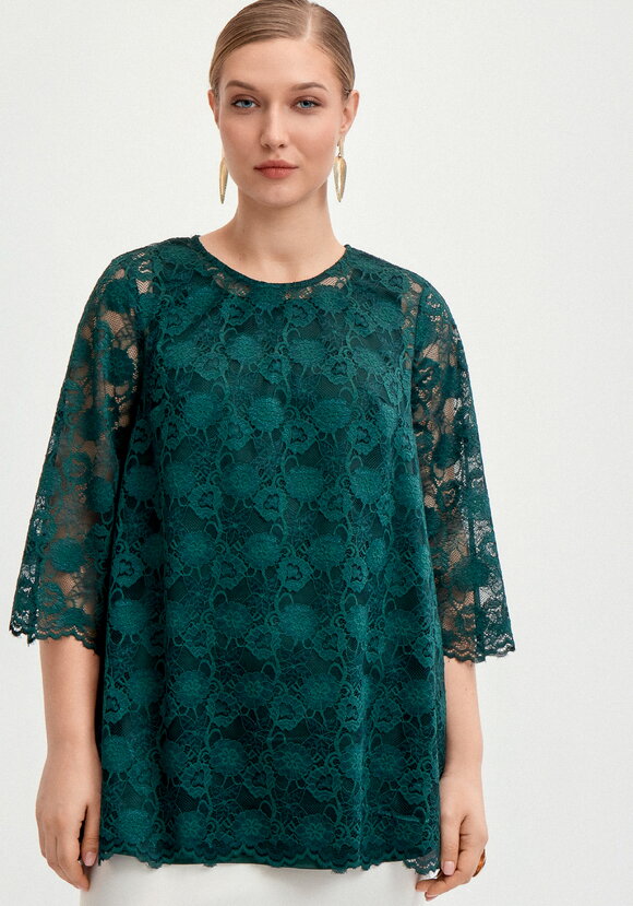 Туника из кружева с топом шир.  580, рис. 4