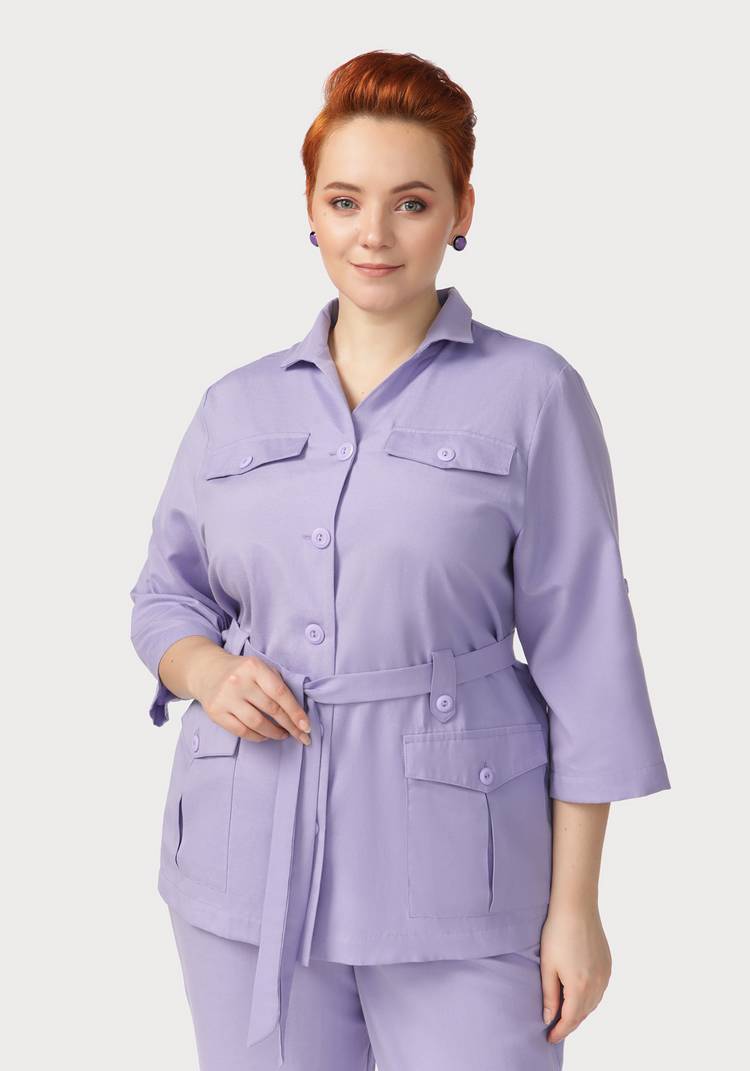 Жакет Сафари с накладными карманами шир.  750, рис. 5