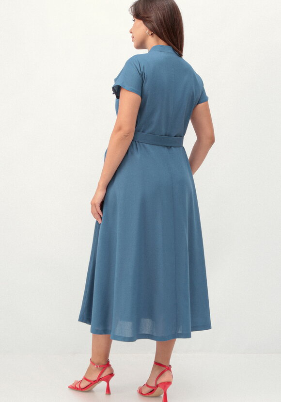 Платье-сафари А-силуэта шир.  580, рис. 19