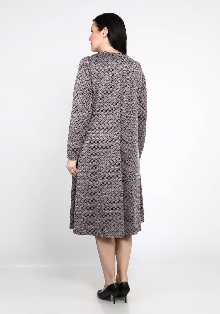 Платье А-силуэта с геометрическим принтом шир.  750, рис. 6