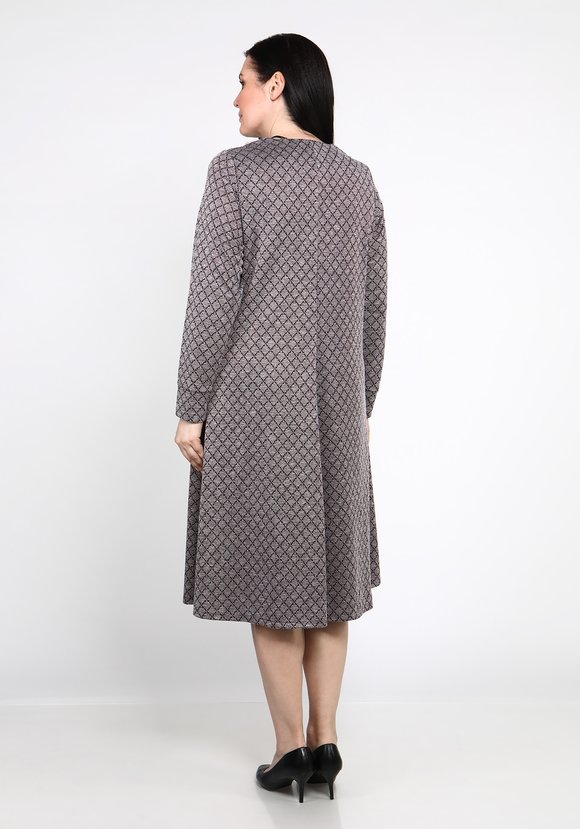 Платье А-силуэта с геометрическим принтом шир.  580, рис. 6