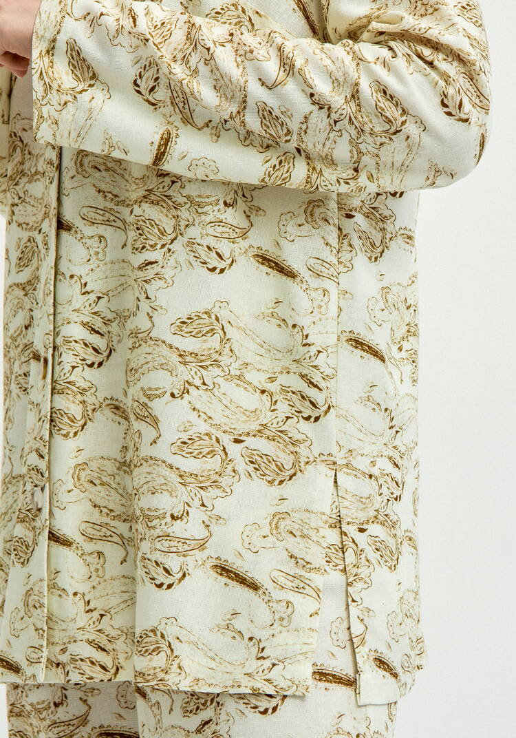 Рубашка с длинным рукавом изо льна шир.  750, рис. 6