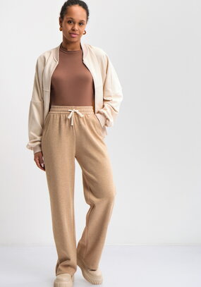 Брюки прямые от бедра на резинке