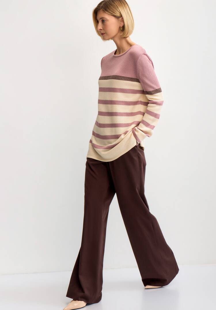 Джемпер в полоску с метанитью шир.  750, рис. 28