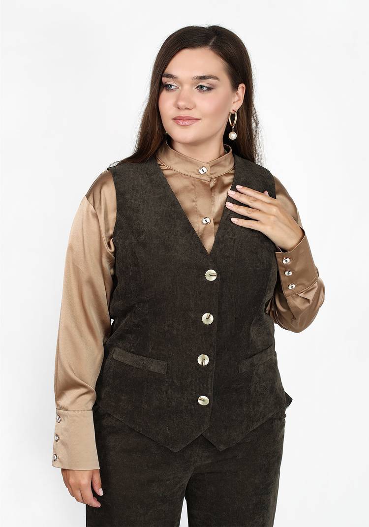 Жилет из вельвета шир.  750, рис. 5