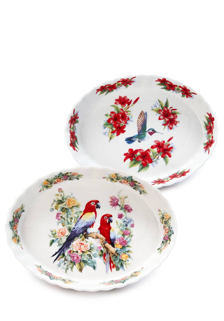 Набор фарфоровых блюд для запекания, 2шт шир.  750, рис. 10