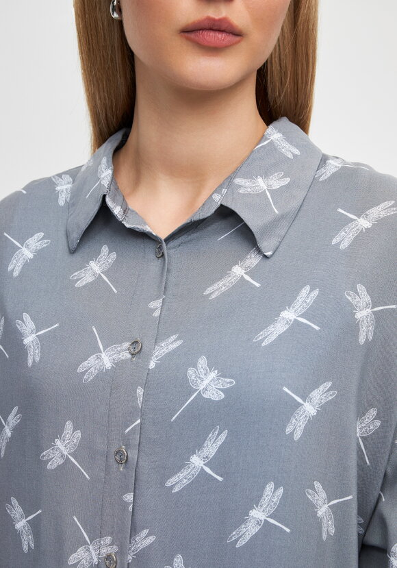 Рубашка удлиненная на пуговицах Лилия шир.  580, рис. 6