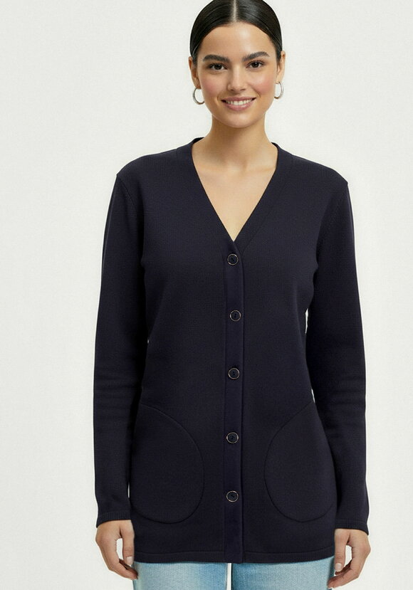 Кардиган на пуговицах утепленный шир.  580, рис. 4