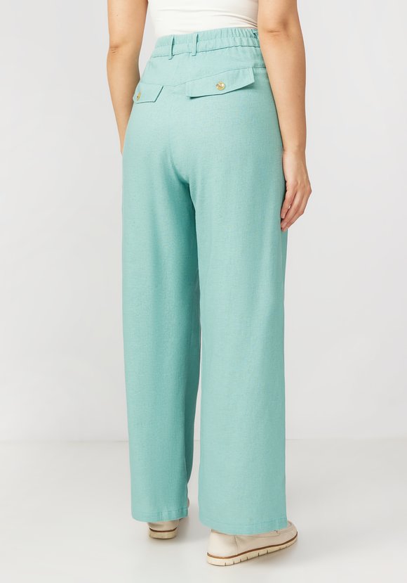 Брюки палаццо из льняной ткани шир.  580, рис. 3