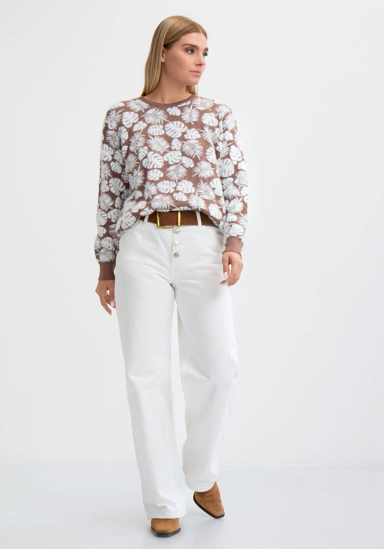 Туника пушистая с принтом шир.  750, рис. 41