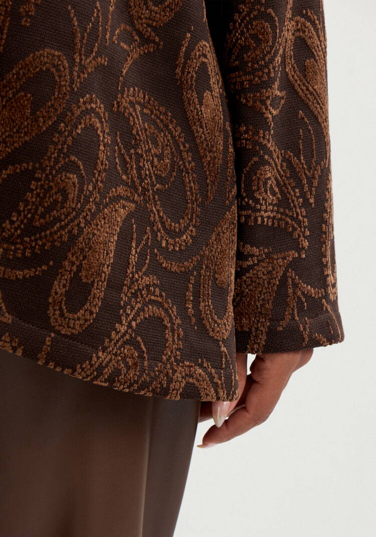 Кардиган из жаккардового трикотажа шир.  750, рис. 6