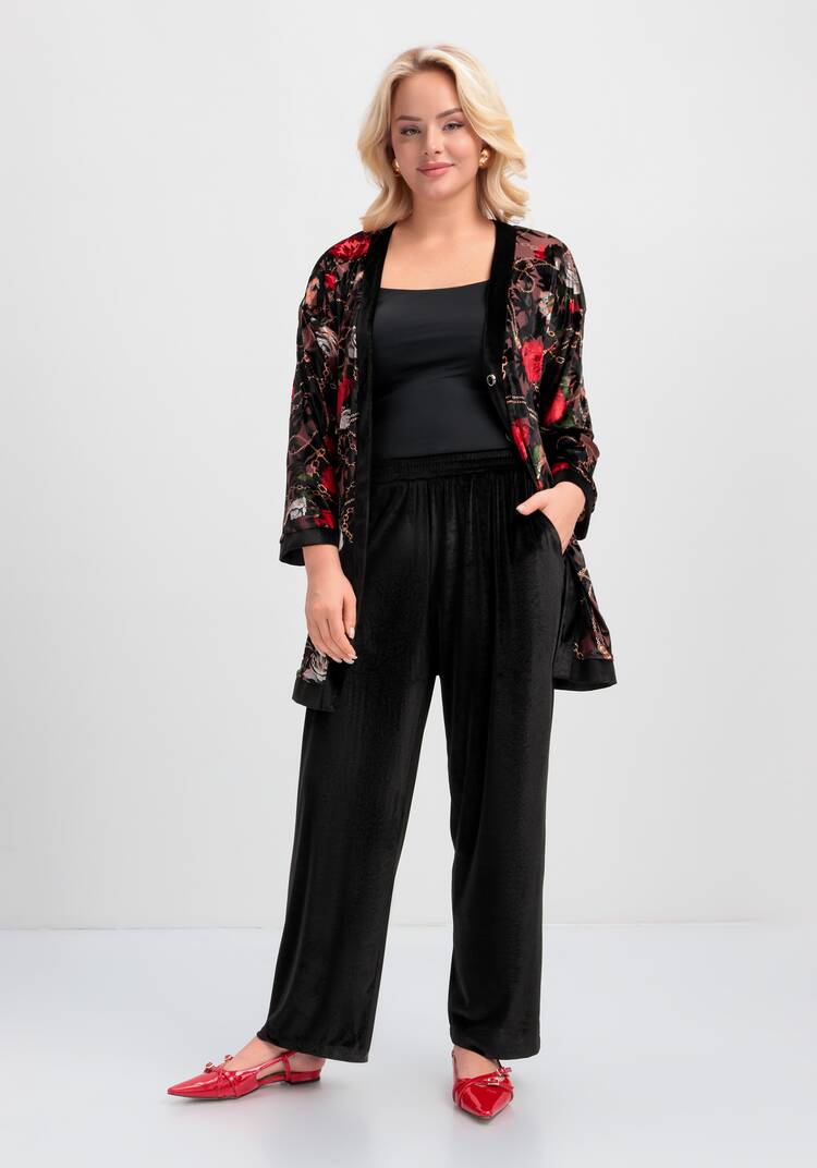 Брюки бархатные прямого кроя шир.  750, рис. 15