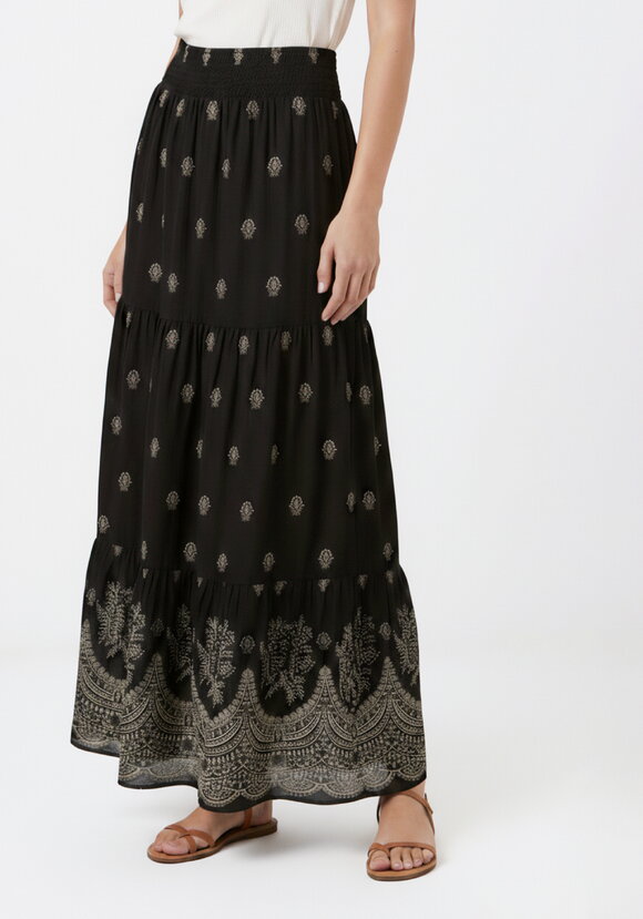 Юбка на резинке с купонным принтом шир.  580, рис. 2