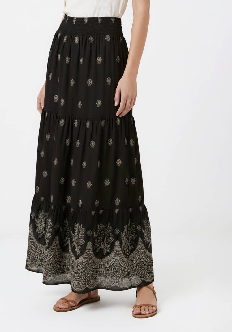 Юбка на резинке с купонным принтом шир.  750, рис. 2