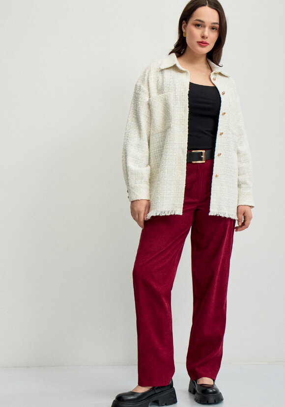 Брюки вельветовые со стразами на кармане шир.  580, рис. 5