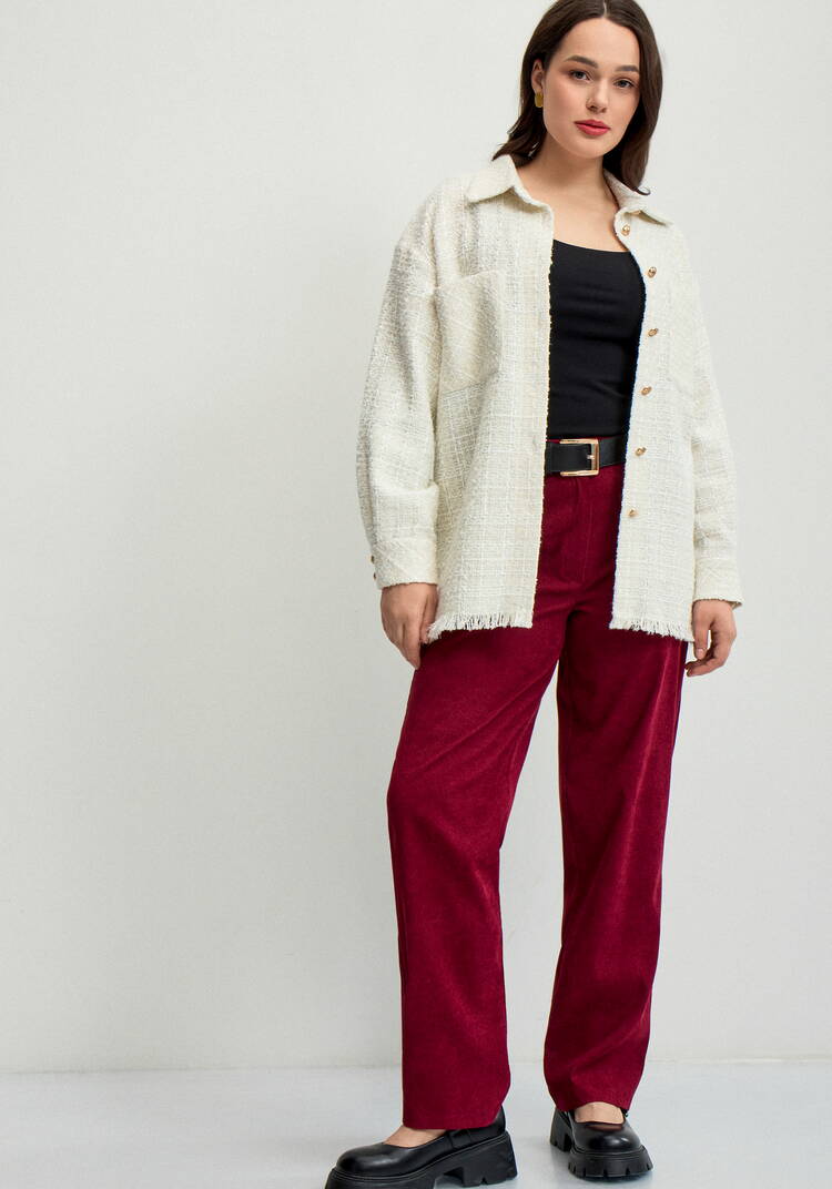 Брюки вельветовые со стразами на кармане шир.  750, рис. 5