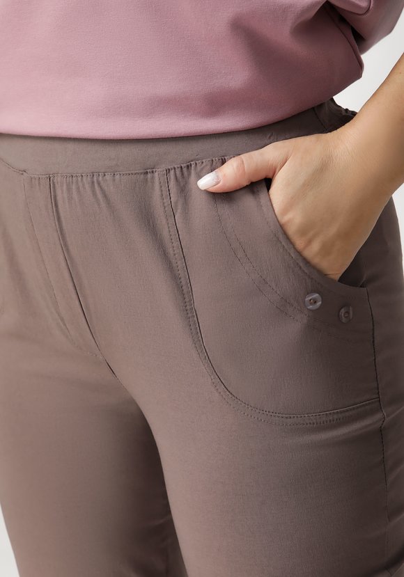 Брюки из бенгалина Галия шир.  580, рис. 3