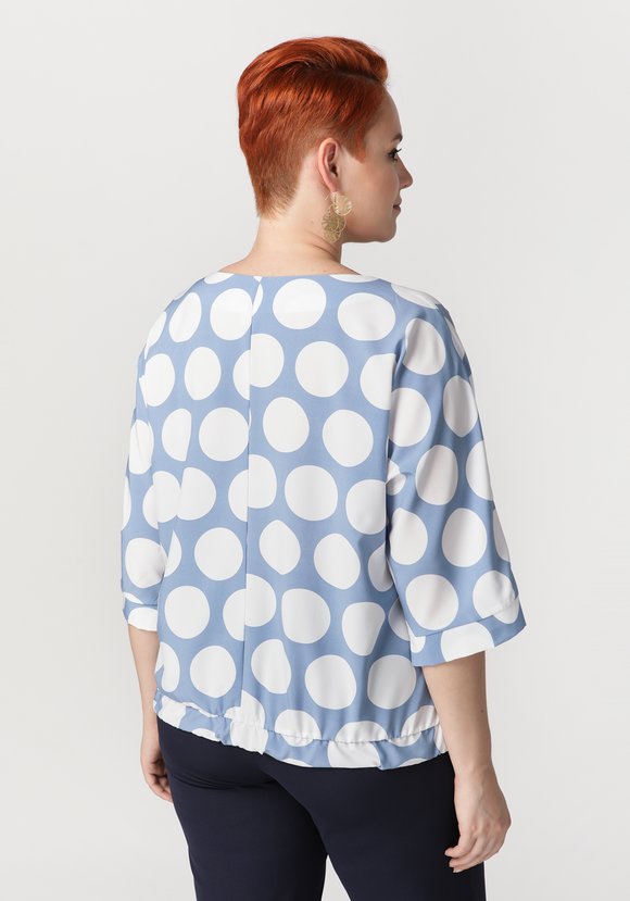 Блуза женская в горох Мадина шир.  580, рис. 6