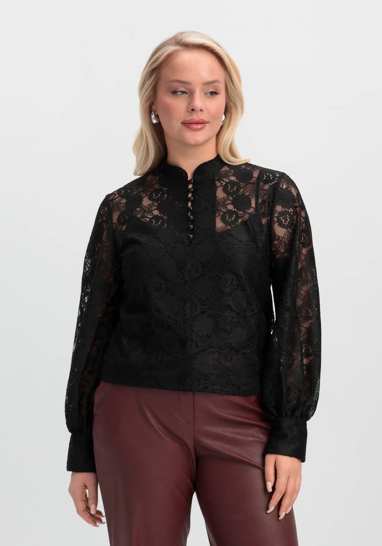 Блуза ажурная с цветочным принтом шир.  750, рис. 25