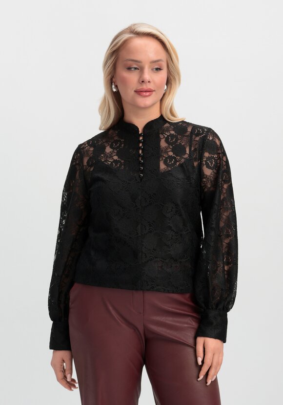 Блуза ажурная с цветочным принтом шир.  580, рис. 25