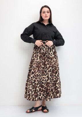 Юбка леопардовая миди