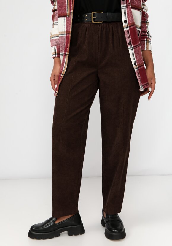 Брюки из микровельвета с рельефами шир.  580, рис. 7