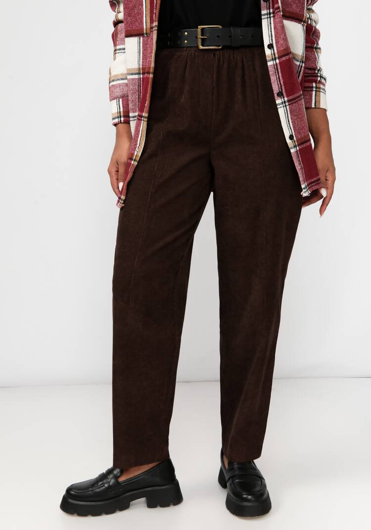 Брюки из микровельвета с рельефами шир.  750, рис. 7